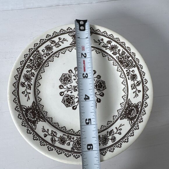 6 Vintage Royal China USA Hampshire Brown 6.5”Bread/Dessert Plates Excellent - Picture 2 of 10